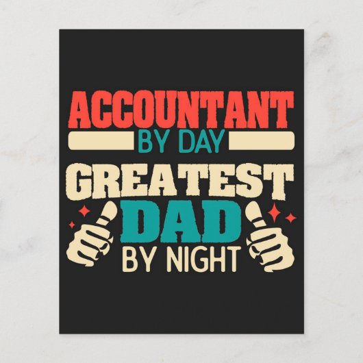 Greatest dad grappige quote| Fetherday gift flyer (Achterkant)