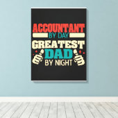 Greatest dad grappigste quote| cadeau op feestdag canvas afdruk (Insitu (Houten vloer))