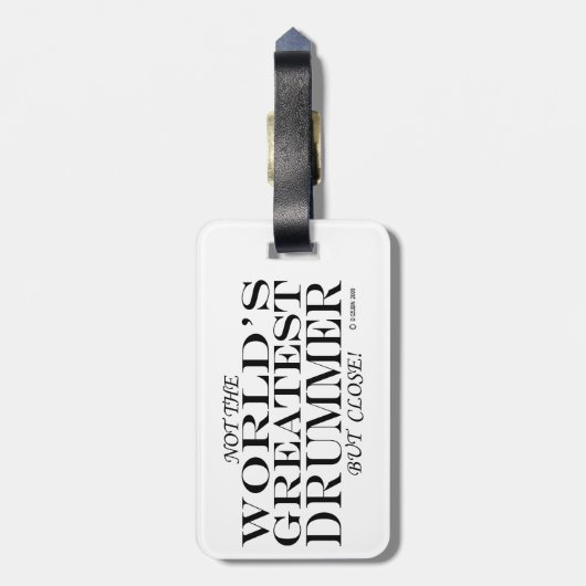 Greatest Drummer Close Bagagelabel (Achterkant verticaal)