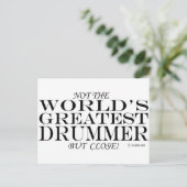 Greatest Drummer Close Briefkaart (Staand voorkant)