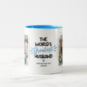 Greatest Husband 2 Photo Two-Tone Coffee Mok (Center)