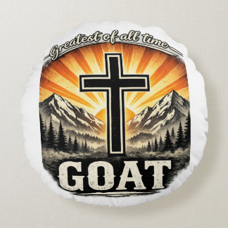 Greatest Of All Time (GOAT) – Christelijk Kruis Fa Rond Kussen