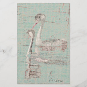 Grebes Linen Stationery Briefpapier