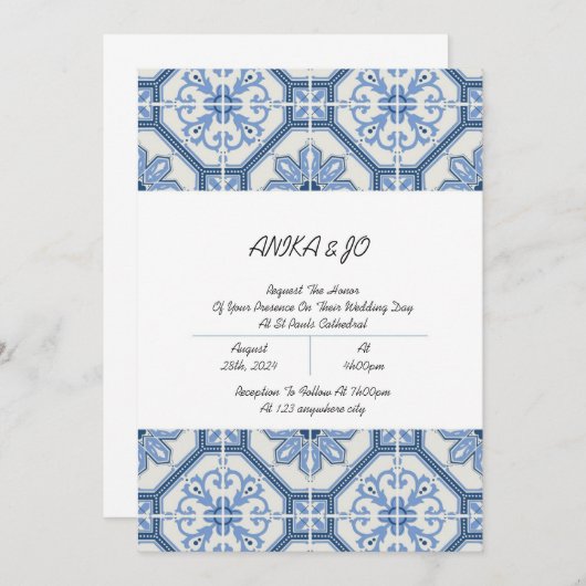 GREC, FAIRE-PART DE MARIAGE, FAIRE-PART DE MARIAGE (Devant / Derrière)
