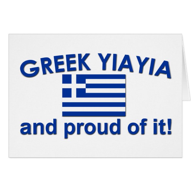 Grec fier Yia Yia (Devant horizontal)