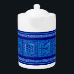 Grec Mander - Clé grecque - Nuances de bleu<br><div class="desc">Grec Mander - Clé grecque - Nuances de bleu</div>