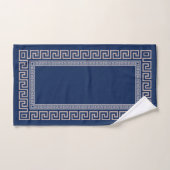 Grec Meander - Grec Key - Bleu et beige (Serviette à main)