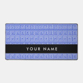 Grec Meander Key Blue, Votre Nom, Personnaliser (Recto)