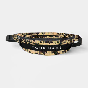 Grec Meander Key Brown, Votre Nom, Personnaliser