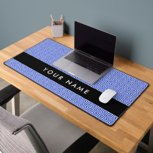 Grec Meander Key H Blue, Votre Nom, Personnaliser