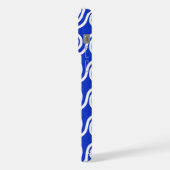 Grec Meander Key Waves Motif Bleu (Côté gauche)