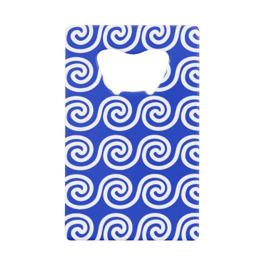 Grec Meander Key Waves Motif Bleu (Devant)