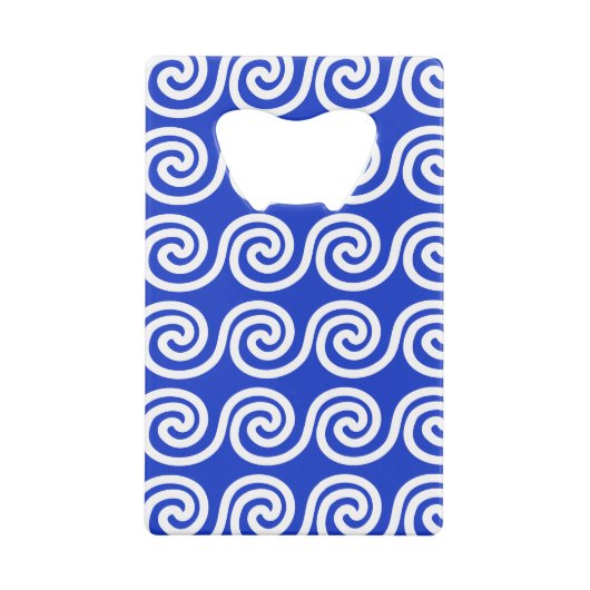 Grec Meander Key Waves Motif Bleu (Dos)