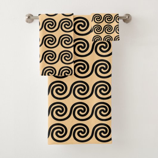 Grec Meander Key Waves Motif Brown (En situation)