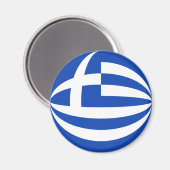 Grèce Aimant Drapeau Fisheye (Recto/Verso)