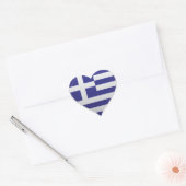 Grèce amour drapeau orgueil autocollant coeur (Enveloppe)