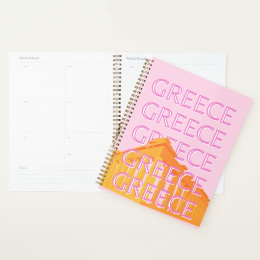 Grèce, Art Voyage, Rose (Devant avec enveloppe)