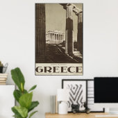 Grèce Athènes Poster Vintage voyage Ad Retro (Bureau à domicile)