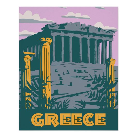 Grèce Athens Poster Travel, (Devant)