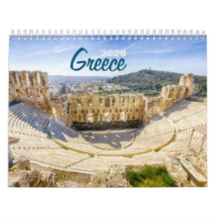 Grèce Calendrier Photo Mural 2026 – Paysages Grecs