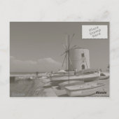 Grèce, Corfou, Vieux moulin à vent, Carte postale (Dos)
