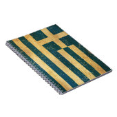 Grèce Drapeau Vintage Grunge Carnet (Côté Droit)