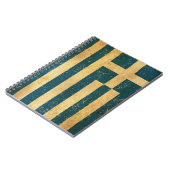 Grèce Drapeau Vintage Grunge Carnet (Côté gauche)
