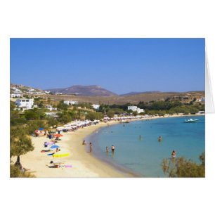 Grèce, île de Paros, plage de Krios au-dessus