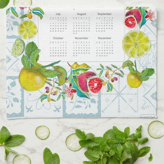 Grèce Inspiré 2026 Calendrier Torchon (Plié)