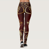 Grèce Key Burgundy Leggings (Dos)