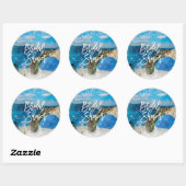 Grèce santorini aquarelle nuptiale autocollant dou (Feuille)