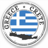 Grèce Sticker Drapeau Rond Pour Portable Book... (Devant)