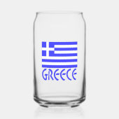 Grèce sur verre à bière avec drapeau grec (Recto)
