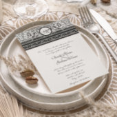 Grecian Floral Big Greek Wedding Invitation