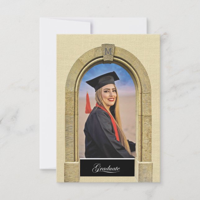 greco-Roman Arch Grad Party Invitation Enclosure (Devant)