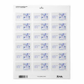 Greece Blue and White Address Etiket (Full Sheet)