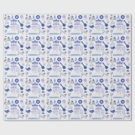 Greece Blue and White Cadeaupapier
