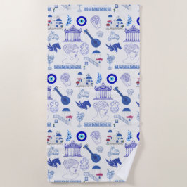 Greece Blue and White Strandlaken