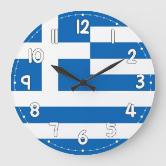 Greece Flag Wall Clock – Patriotic Greek Decor Grote Klok