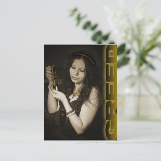 Greed Briefkaart (Staand voorkant)