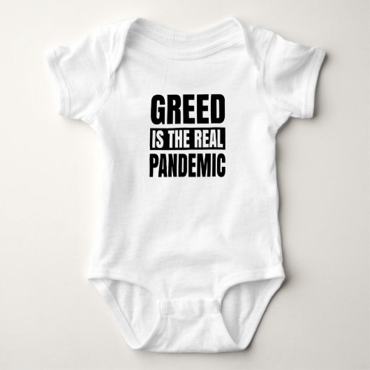 Greed is de echte pandemie romper (Voorkant)