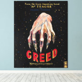 Greed, poster de film 1924 impression de toile (Insitu (Plancher de Bois))
