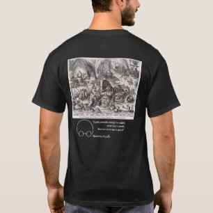 Greed, uitzichten van Bruegel en Gandhi T-shirt