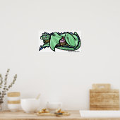 Greedy Cupcake Dragon Poster (Keuken)