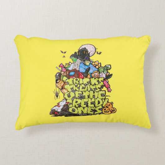 Greedy Monsters Pillow Accent Kussen (Voorkant)
