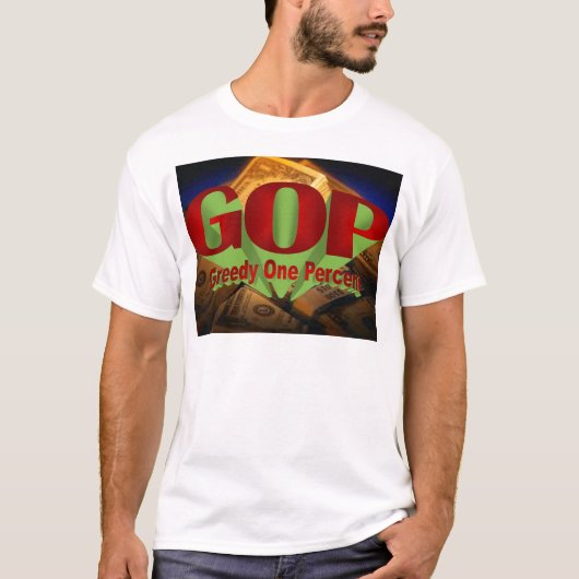 Greedy One Percent T-shirt (Voorkant)