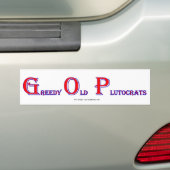 GreedyOldPlutocrats Bumpersticker (Op auto)