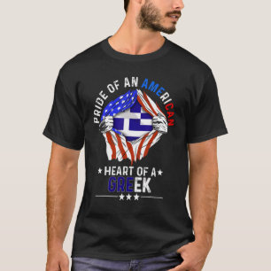 Greek American America Pride Foreign Country Greec T-shirt