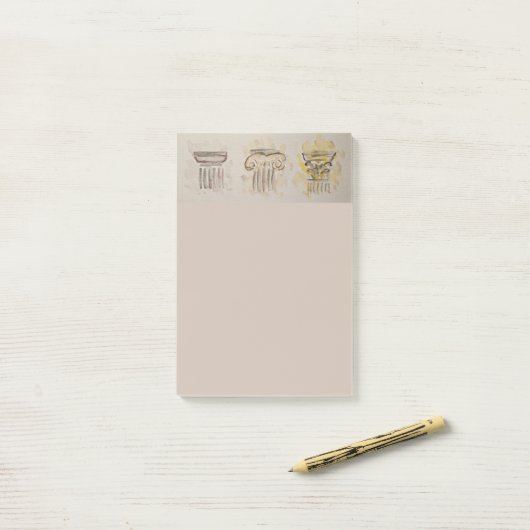Greek Columns Notepad Post-it® Notes (Op bureau)