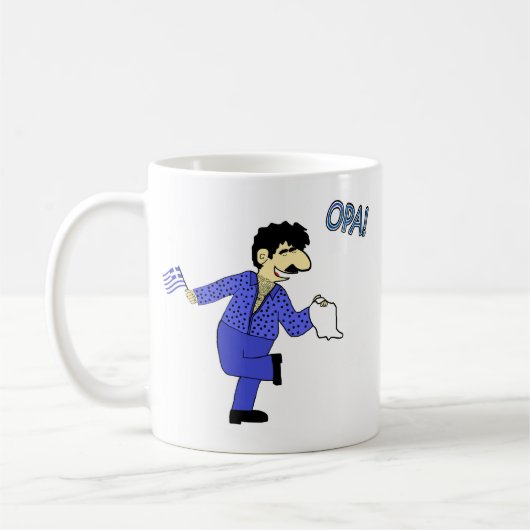Greek Dancer Mug OPA! Koffiemok (Links)